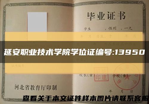 延安职业技术学院学位证编号:13950缩略图