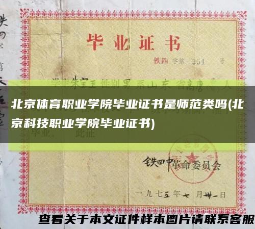 北京体育职业学院毕业证书是师范类吗(北京科技职业学院毕业证书)缩略图