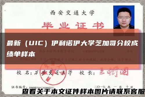 最新（UIC）伊利诺伊大学芝加哥分校成绩单样本缩略图