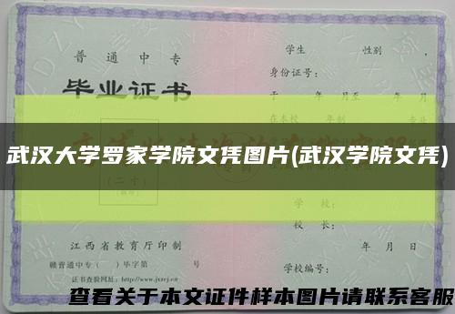 武汉大学罗家学院文凭图片(武汉学院文凭)缩略图