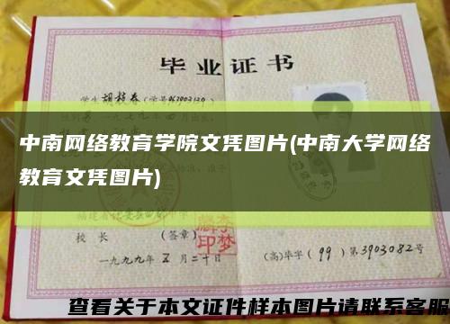 中南网络教育学院文凭图片(中南大学网络教育文凭图片)缩略图