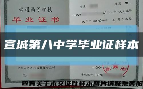 宣城第八中学毕业证样本缩略图