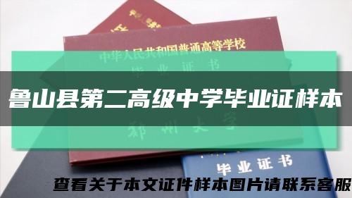 鲁山县第二高级中学毕业证样本缩略图