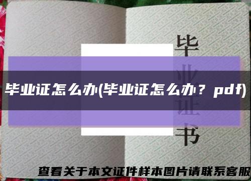 毕业证怎么办(毕业证怎么办？pdf)缩略图