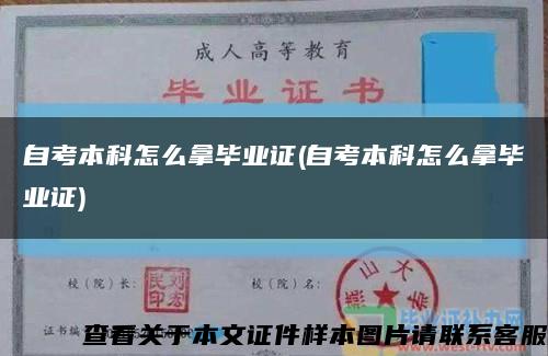 自考本科怎么拿毕业证(自考本科怎么拿毕业证)缩略图