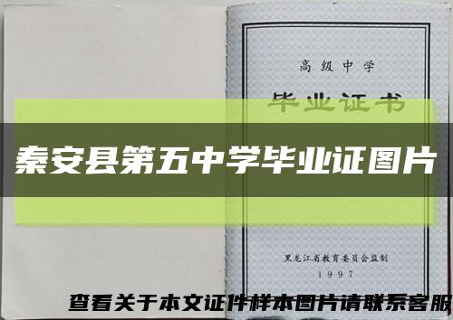 秦安县第五中学毕业证图片缩略图