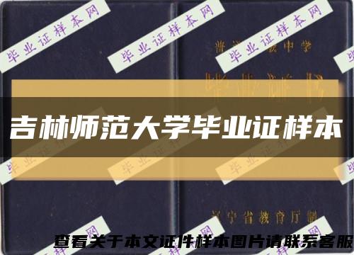 吉林师范大学毕业证样本缩略图