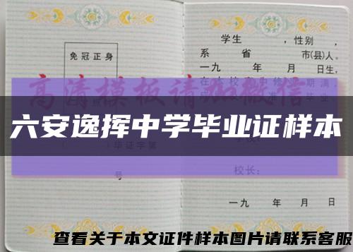 六安逸挥中学毕业证样本缩略图