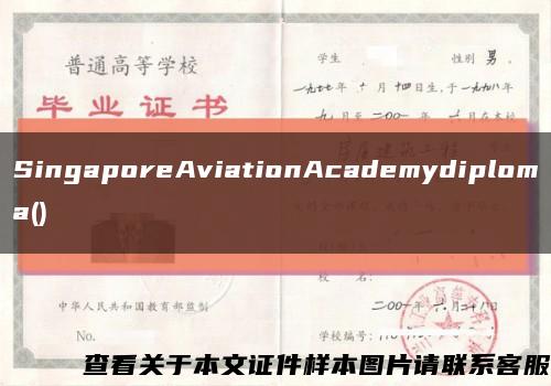 SingaporeAviationAcademydiploma()缩略图