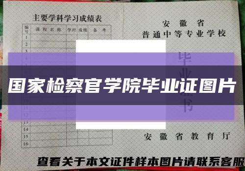 国家检察官学院毕业证图片缩略图