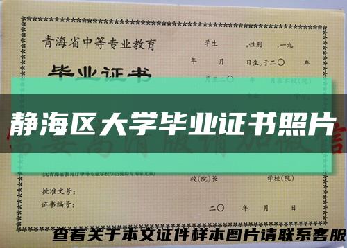 静海区大学毕业证书照片缩略图