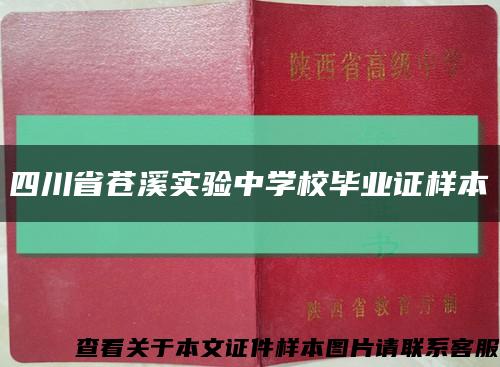 四川省苍溪实验中学校毕业证样本缩略图