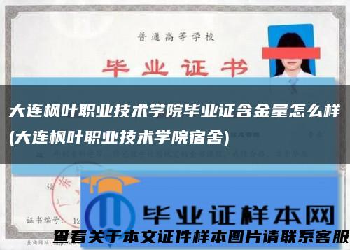 大连枫叶职业技术学院毕业证含金量怎么样(大连枫叶职业技术学院宿舍)缩略图