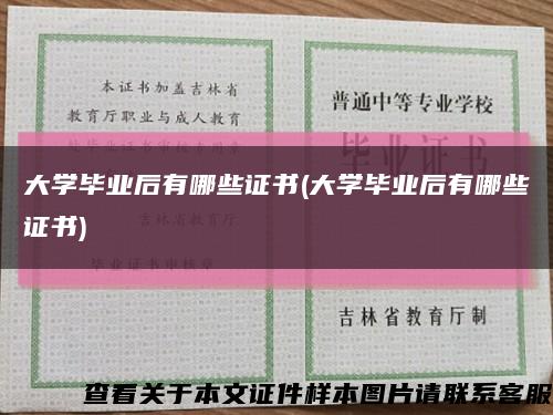 大学毕业后有哪些证书(大学毕业后有哪些证书)缩略图