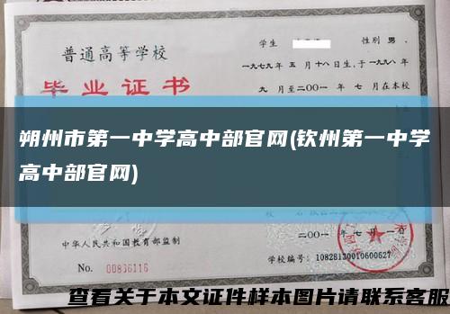 朔州市第一中学高中部官网(钦州第一中学高中部官网)缩略图