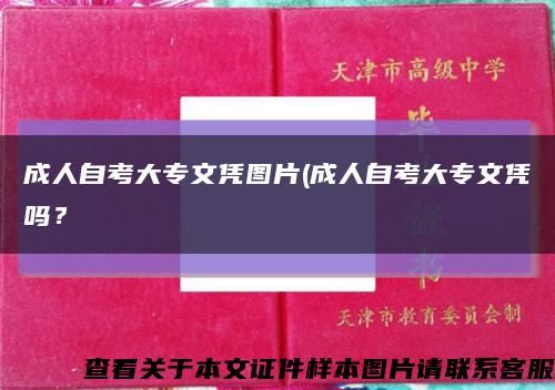 成人自考大专文凭图片(成人自考大专文凭吗？缩略图