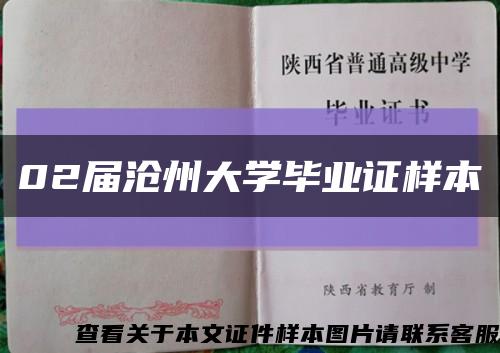 02届沧州大学毕业证样本缩略图