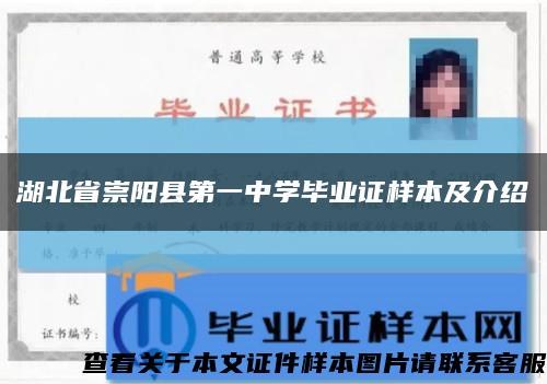 湖北省崇阳县第一中学毕业证样本及介绍缩略图