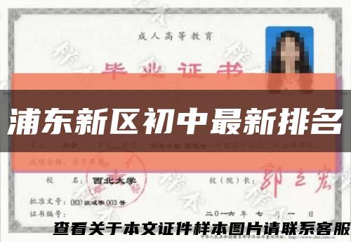 浦东新区初中最新排名缩略图