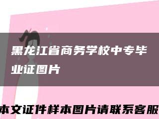 黑龙江省商务学校中专毕业证图片缩略图