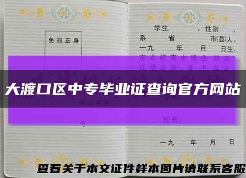 大渡口区中专毕业证查询官方网站缩略图