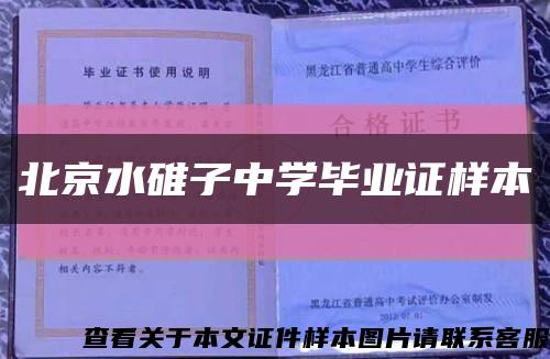 北京水碓子中学毕业证样本缩略图