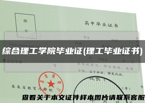 综合理工学院毕业证(理工毕业证书)缩略图