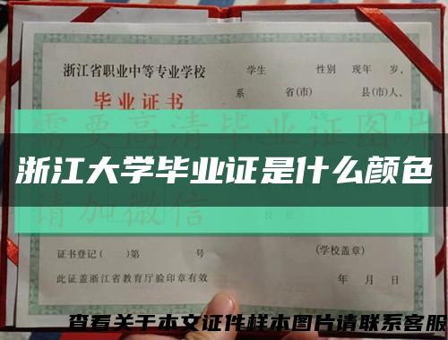 浙江大学毕业证是什么颜色缩略图