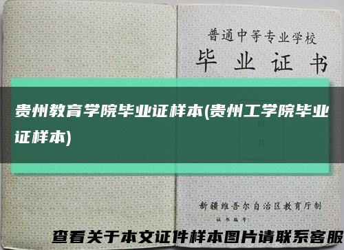 贵州教育学院毕业证样本(贵州工学院毕业证样本)缩略图