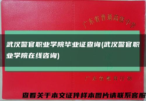 武汉警官职业学院毕业证查询(武汉警官职业学院在线咨询)缩略图