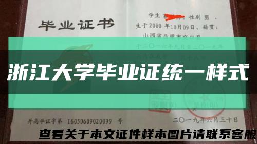 浙江大学毕业证统一样式缩略图