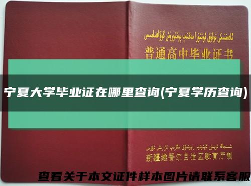 宁夏大学毕业证在哪里查询(宁夏学历查询)缩略图