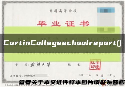 CurtinCollegeschoolreport()缩略图