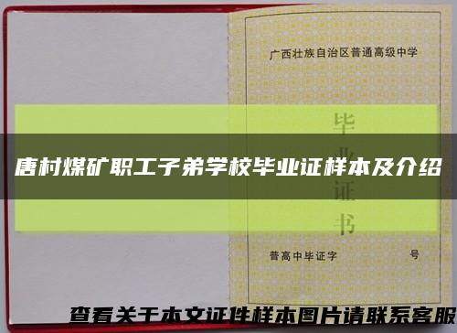 唐村煤矿职工子弟学校毕业证样本及介绍缩略图