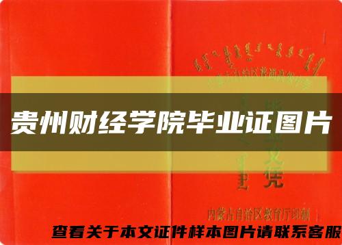 贵州财经学院毕业证图片缩略图