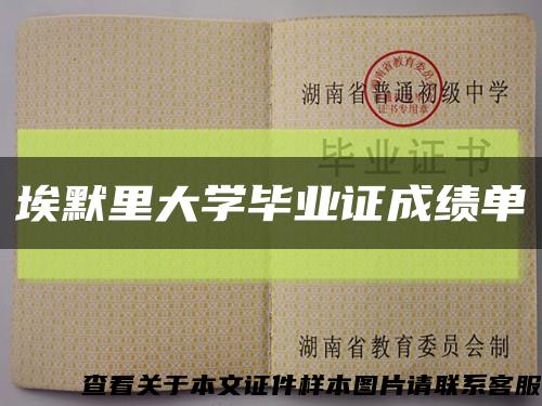 埃默里大学毕业证成绩单缩略图