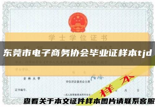 东莞市电子商务协会毕业证样本tjd缩略图