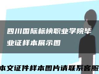 四川国际标榜职业学院毕业证样本展示图缩略图