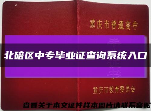 北碚区中专毕业证查询系统入口缩略图