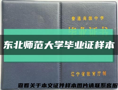 东北师范大学毕业证样本缩略图