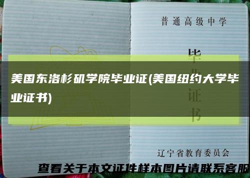 美国东洛杉矶学院毕业证(美国纽约大学毕业证书)缩略图