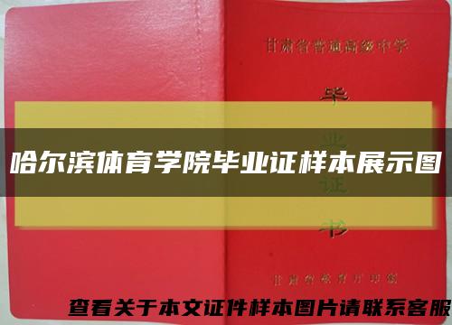 哈尔滨体育学院毕业证样本展示图缩略图