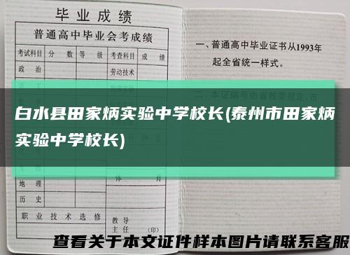 白水县田家炳实验中学校长(泰州市田家炳实验中学校长)缩略图