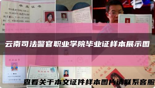 云南司法警官职业学院毕业证样本展示图缩略图