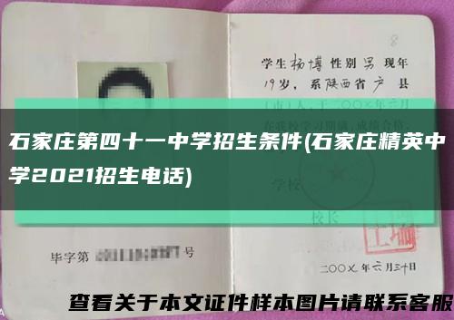 石家庄第四十一中学招生条件(石家庄精英中学2021招生电话)缩略图