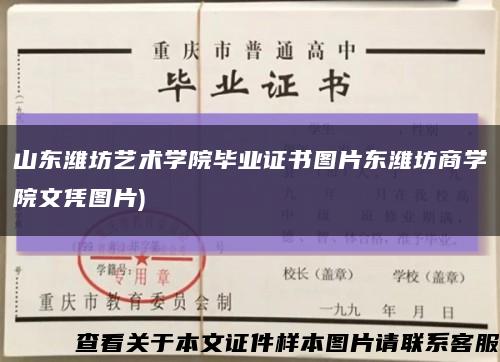 山东潍坊艺术学院毕业证书图片东潍坊商学院文凭图片)缩略图