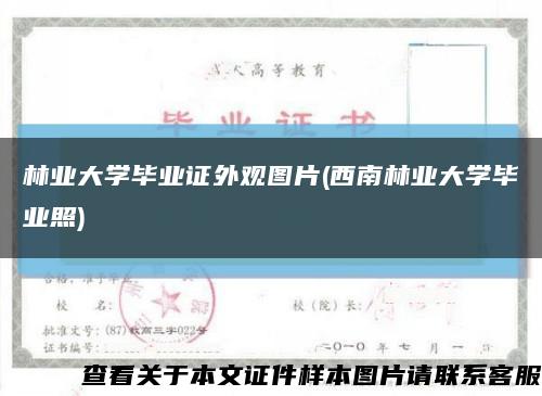 林业大学毕业证外观图片(西南林业大学毕业照)缩略图