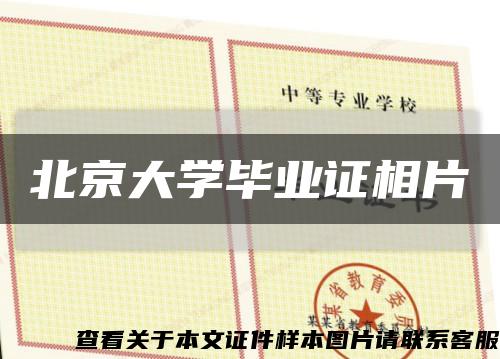 北京大学毕业证相片缩略图