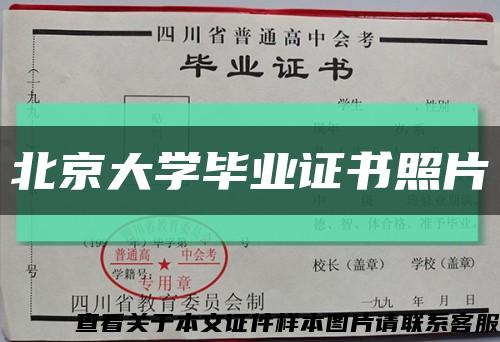 北京大学毕业证书照片缩略图