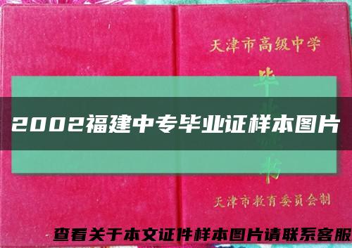 2002福建中专毕业证样本图片缩略图